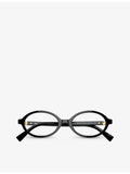 Miu Miu oval acetate eyeglasses MU 01XV clear lenses (British brand)
