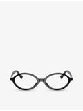 Miu Miu oval acetate eyeglasses MU 01XV clear lenses (British brand)