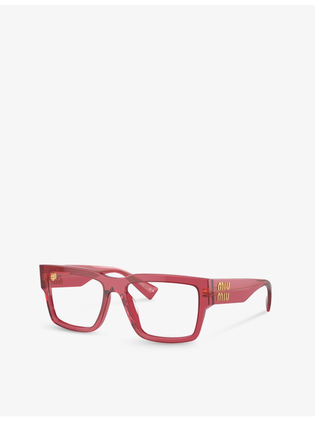 Miu Miu MU02XV acetate eyeglasses rectangle frame, UK version