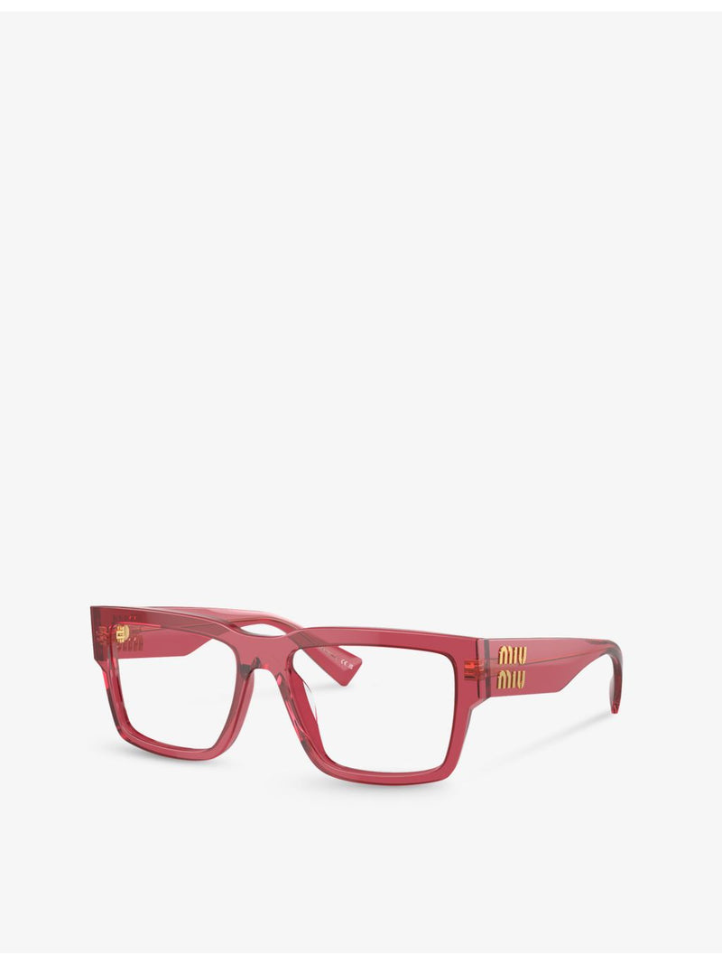 Miu Miu MU02XV acetate eyeglasses rectangle frame, UK version