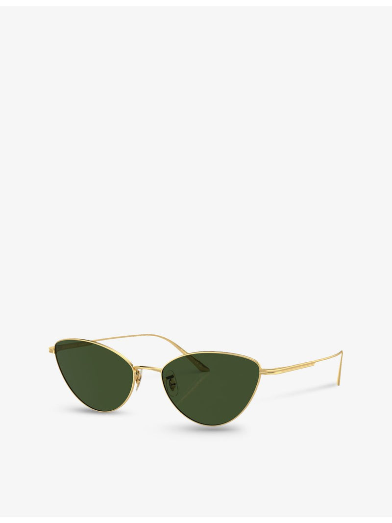 Oliver Peoples OV1328S butterfly-frame metal sunglasses (British brand)
