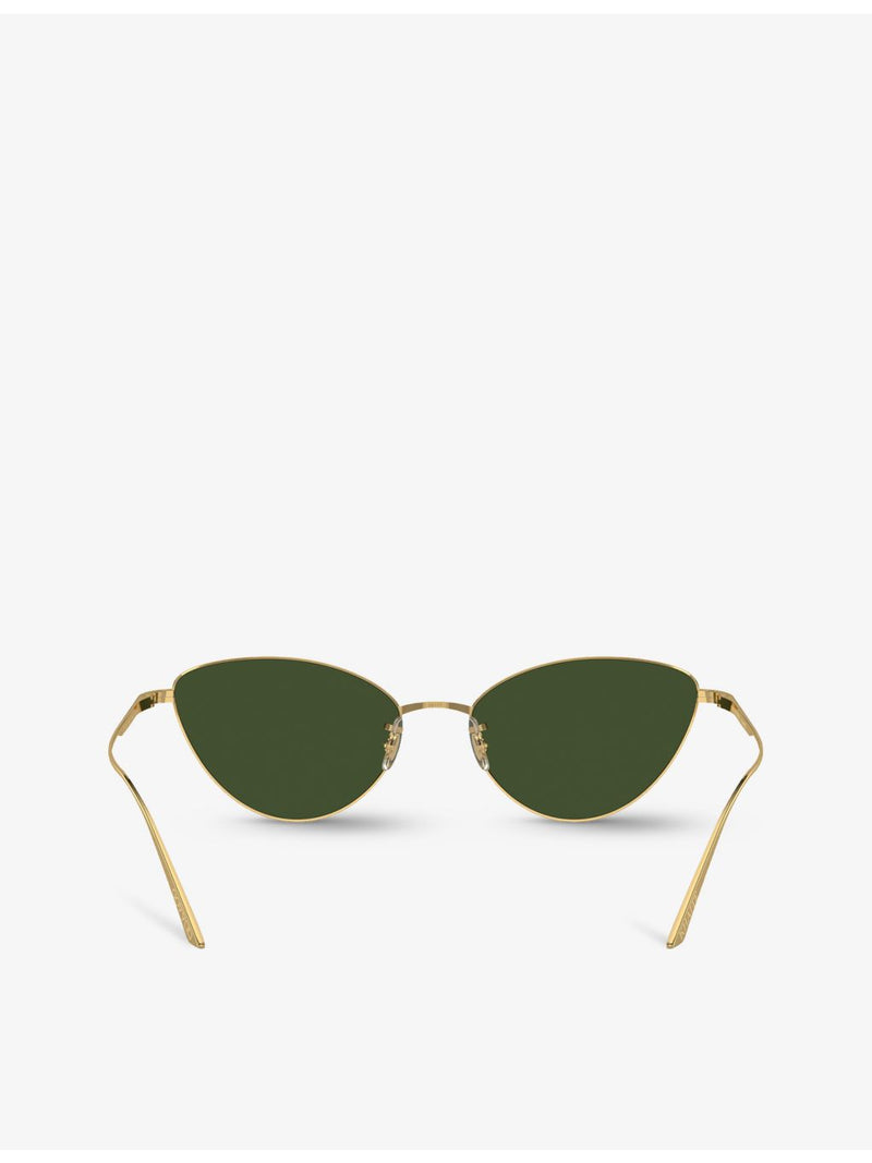 Oliver Peoples OV1328S butterfly-frame metal sunglasses (British brand)