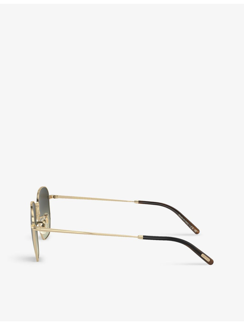 Oliver Peoples Kierney OV1331S hexagonal metal sunglasses, UK version