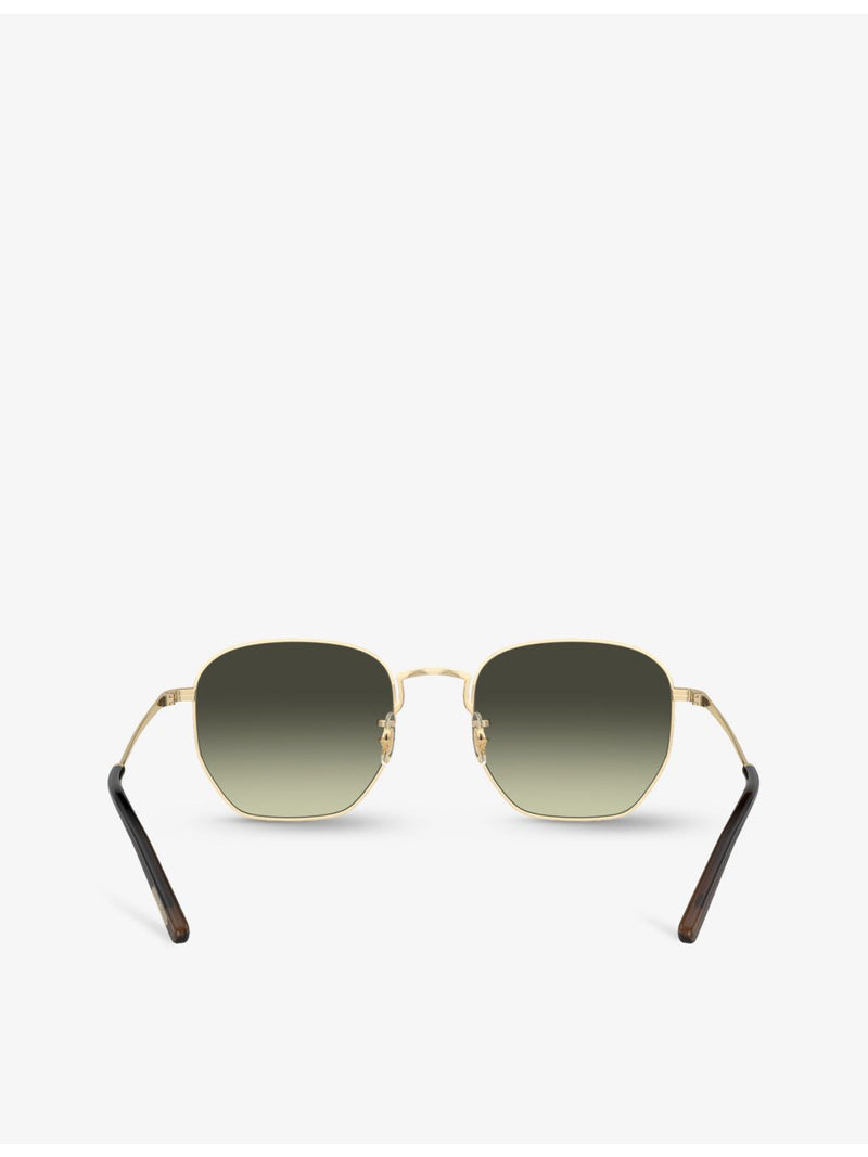 Oliver Peoples Kierney OV1331S hexagonal metal sunglasses, UK version