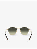 Oliver Peoples Kierney OV1331S hexagonal metal sunglasses, UK version