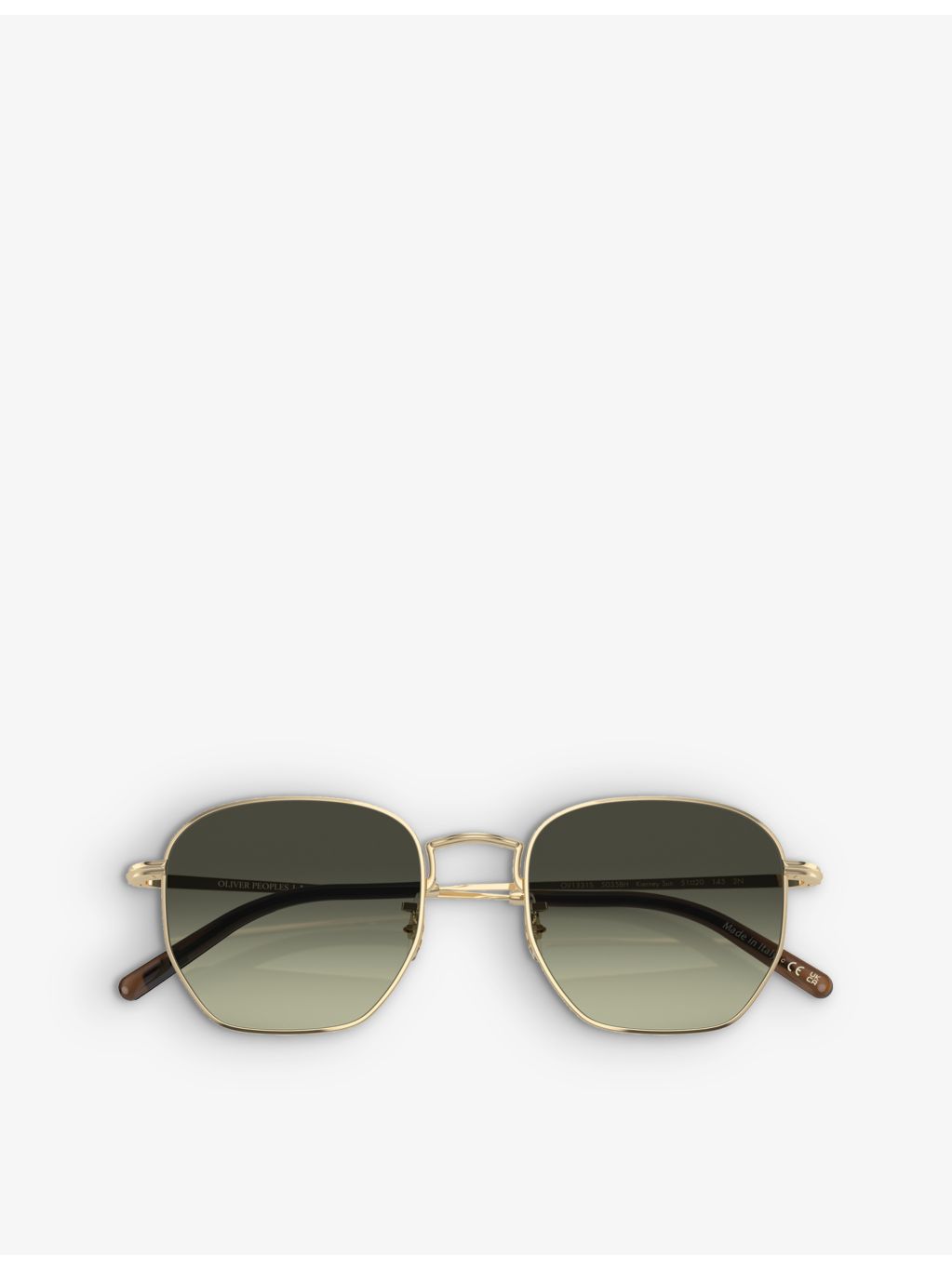 Oliver Peoples Kierney OV1331S hexagonal metal sunglasses, UK version