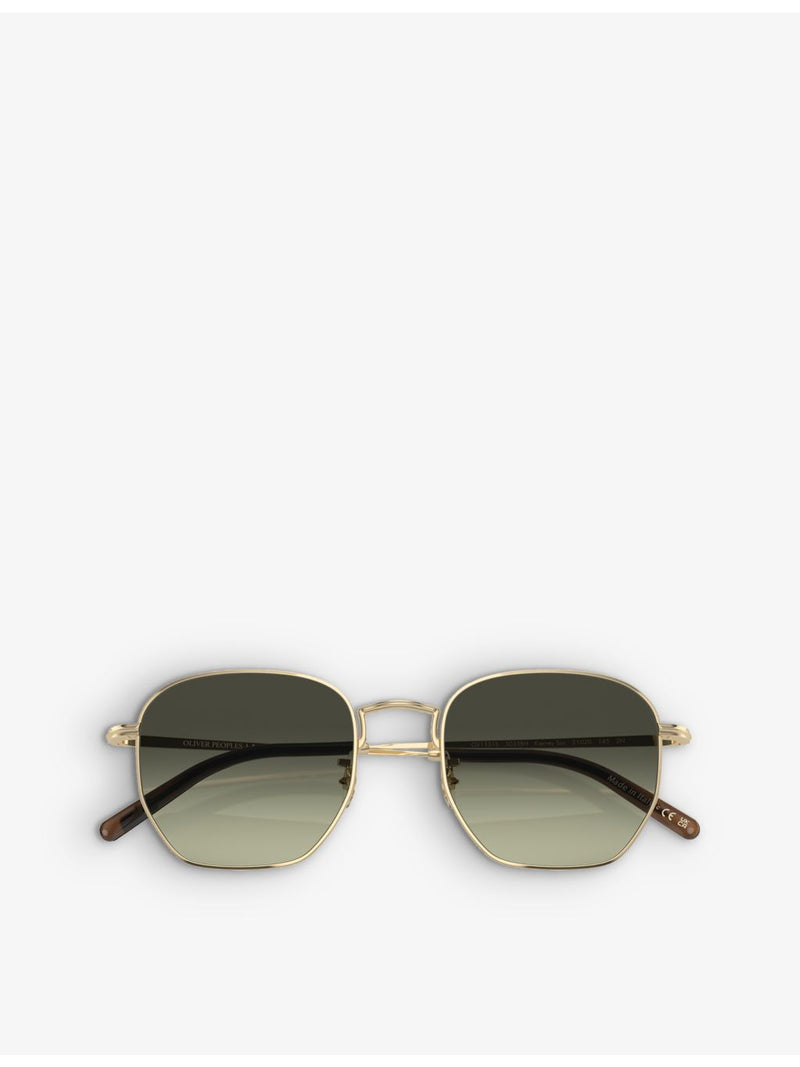 Oliver Peoples Kierney OV1331S hexagonal metal sunglasses, UK version