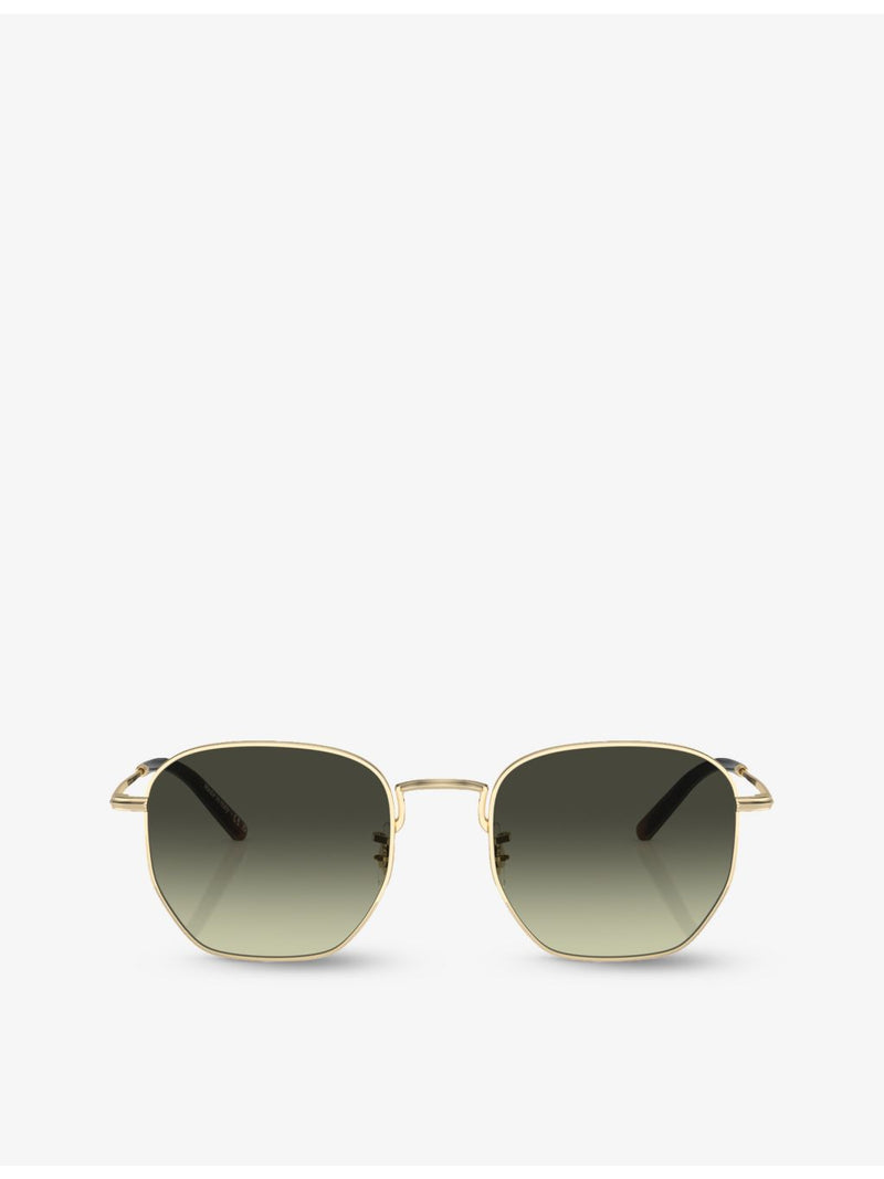 Oliver Peoples Kierney OV1331S hexagonal metal sunglasses, UK version