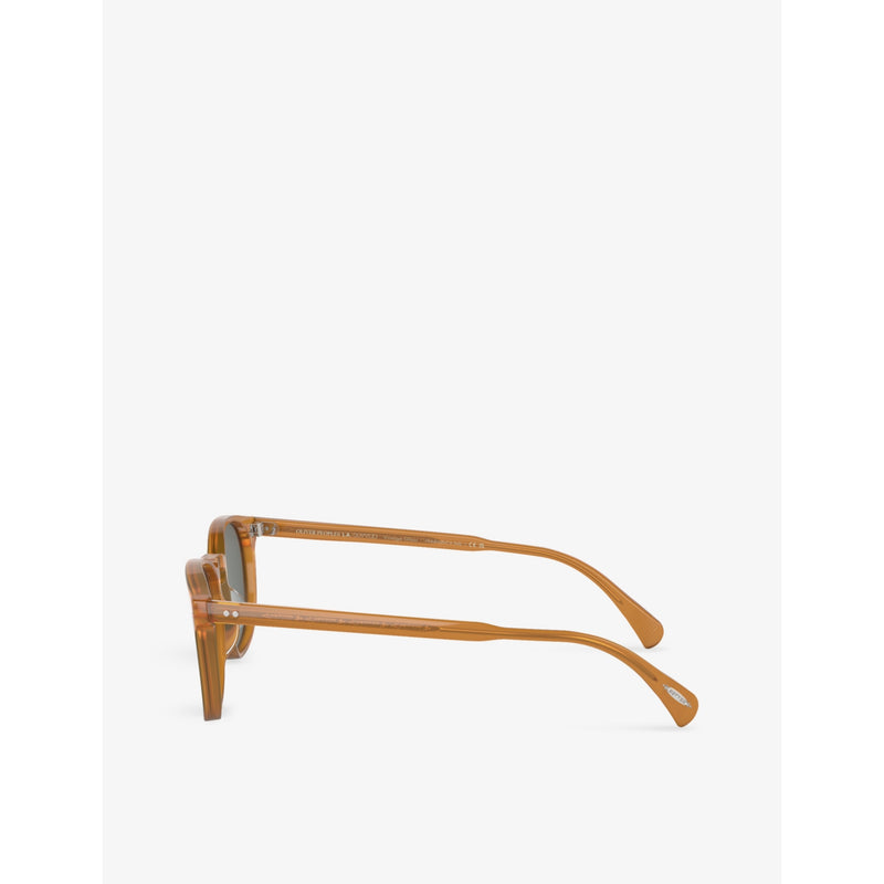 Oliver Peoples Finley rectangular-frame acetate sunglasses, imported from the UK