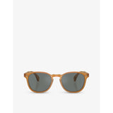 Oliver Peoples Finley rectangular-frame acetate sunglasses, imported from the UK