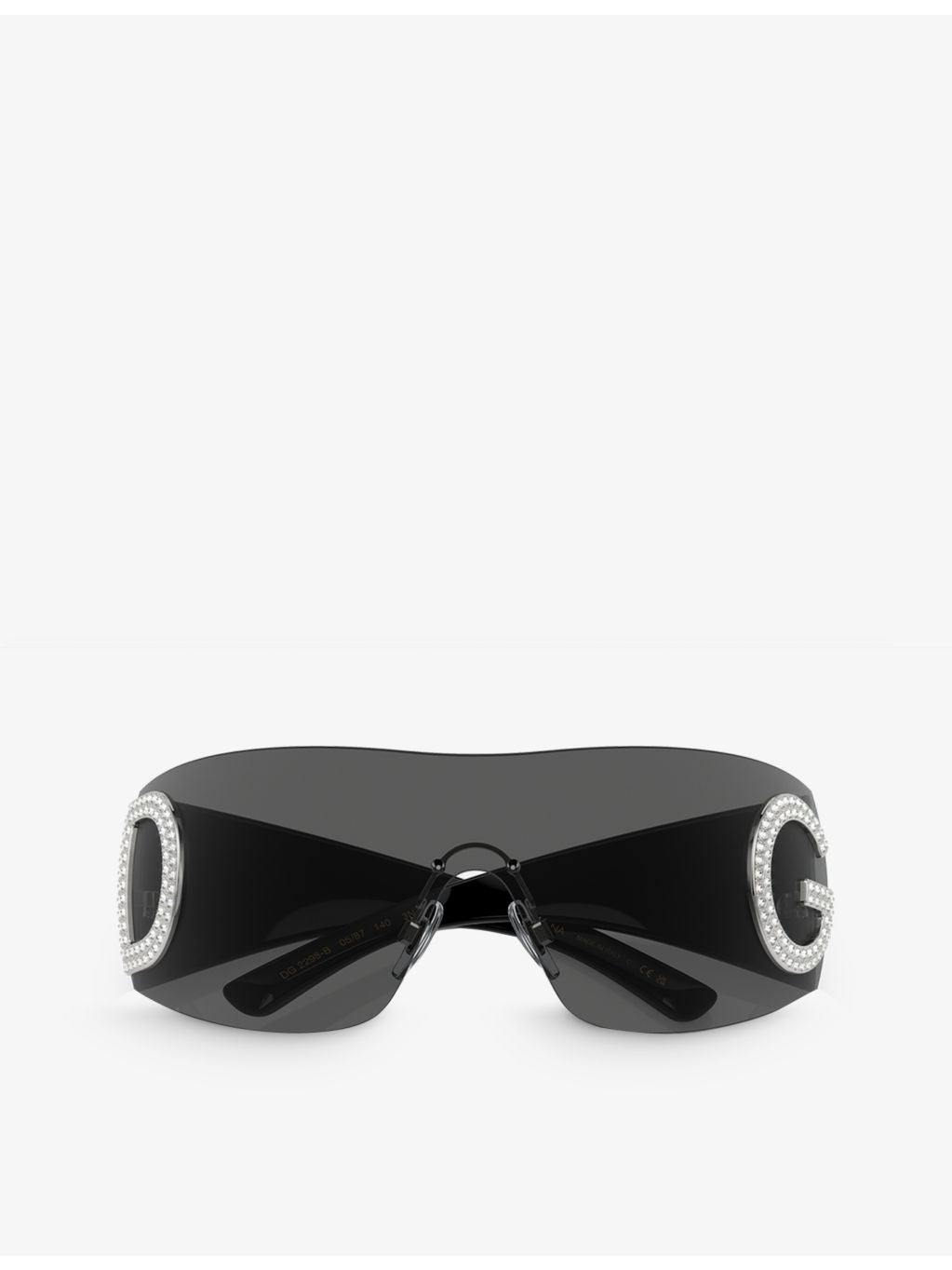 Dolce & Gabbana DG2298B oval-frame acetate sunglasses, imported from the UK