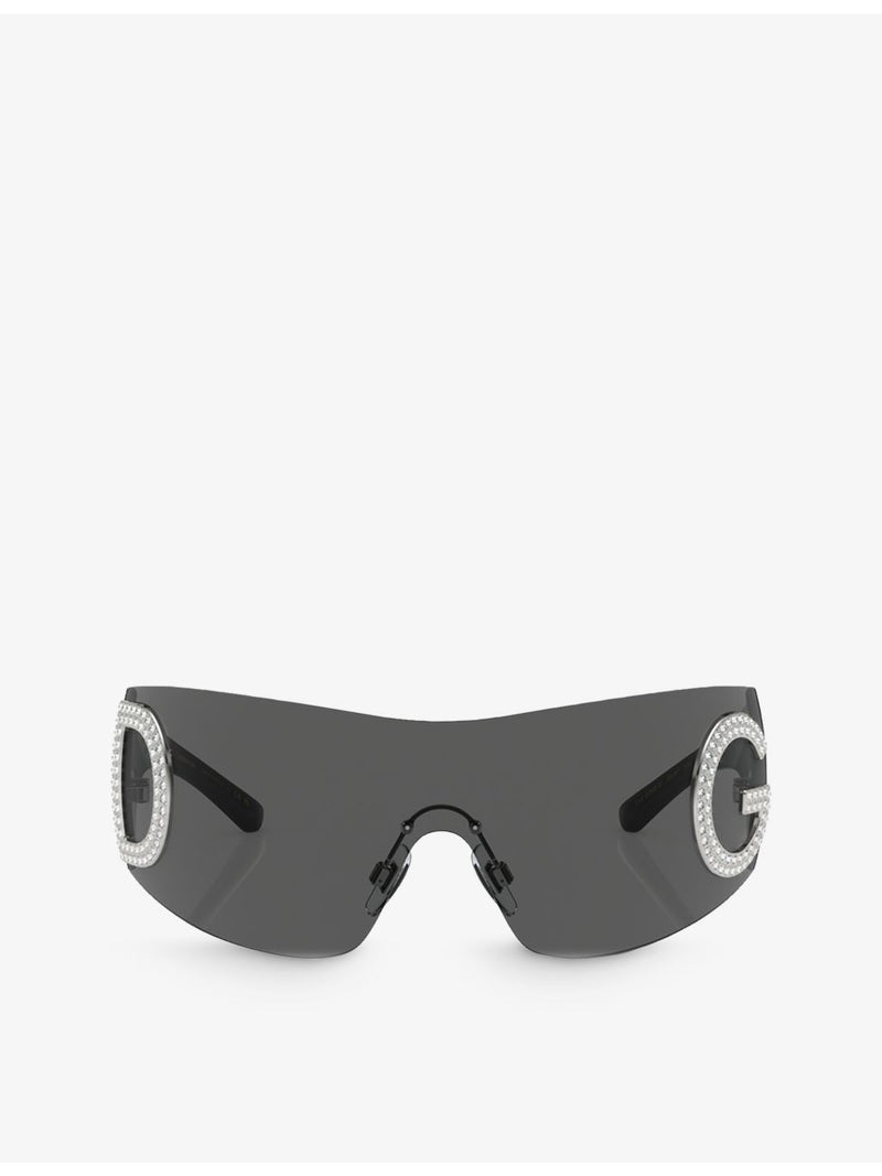 Dolce & Gabbana DG2298B oval-frame acetate sunglasses, imported from the UK