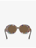 Dolce & Gabbana DG4448 tortoiseshell oval acetate sunglasses, imported from the UK