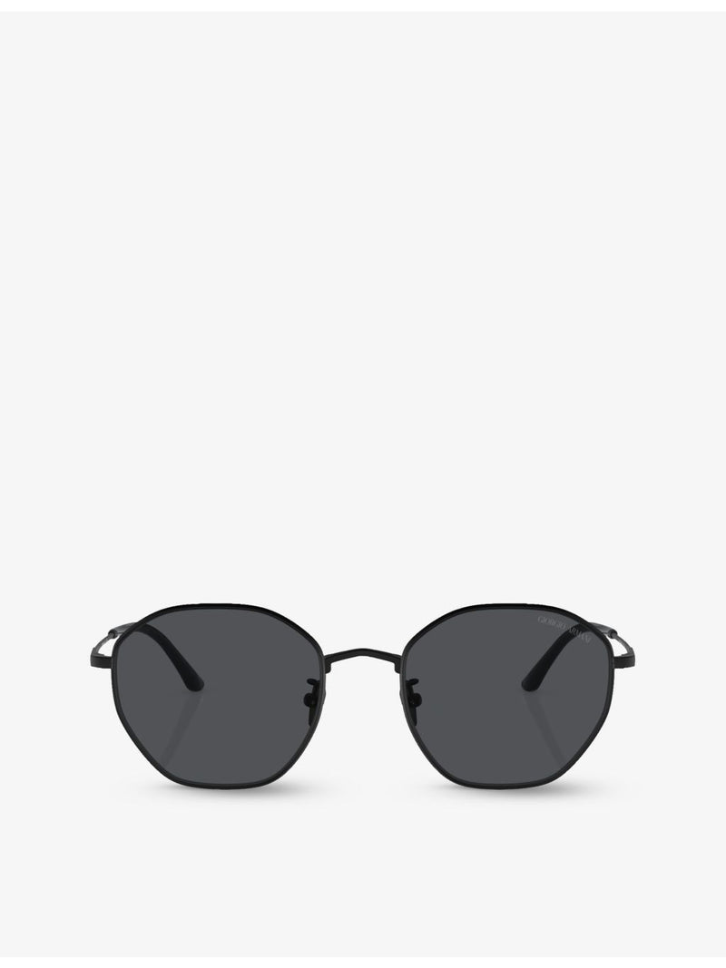 Giorgio Armani AR6150 round metal sunglasses, UK version