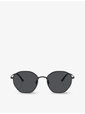 Giorgio Armani AR6150 round metal sunglasses, UK version