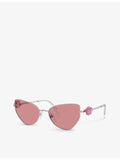 Swarovski SK7003 irregular-frame metal sunglasses, UK version