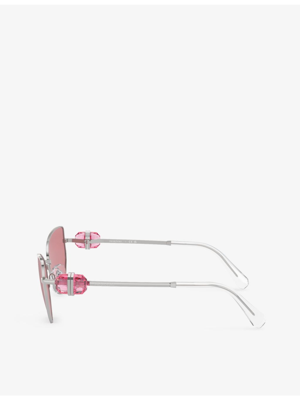 Swarovski SK7003 irregular-frame metal sunglasses, UK version