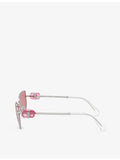 Swarovski SK7003 irregular-frame metal sunglasses, UK version