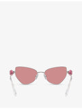Swarovski SK7003 irregular-frame metal sunglasses, UK version
