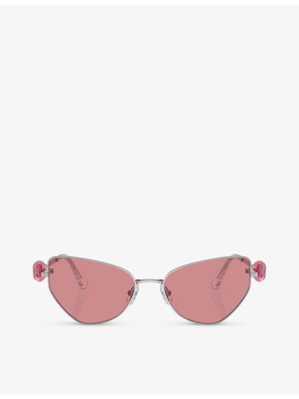 Swarovski SK7003 irregular-frame metal sunglasses, UK version