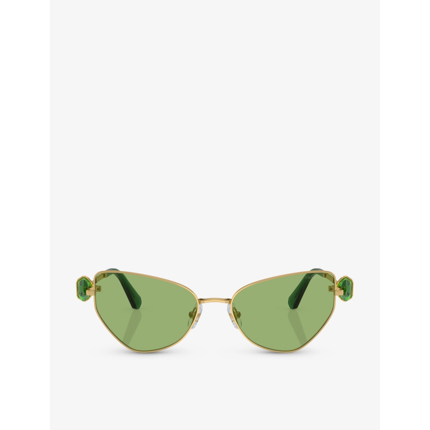 Swarovski SK7003 irregular-frame metal sunglasses, UK version