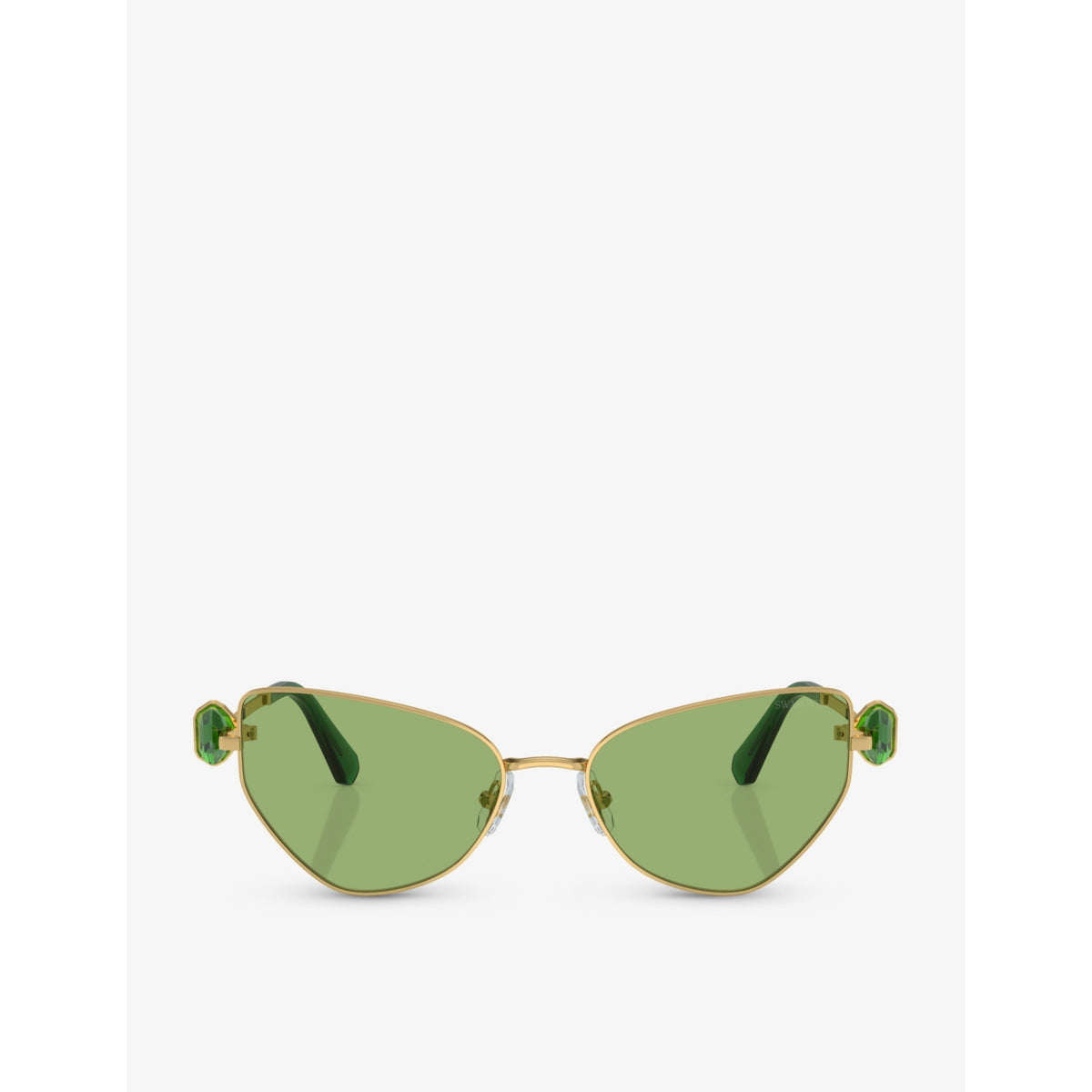Swarovski SK7003 irregular-frame metal sunglasses, UK version