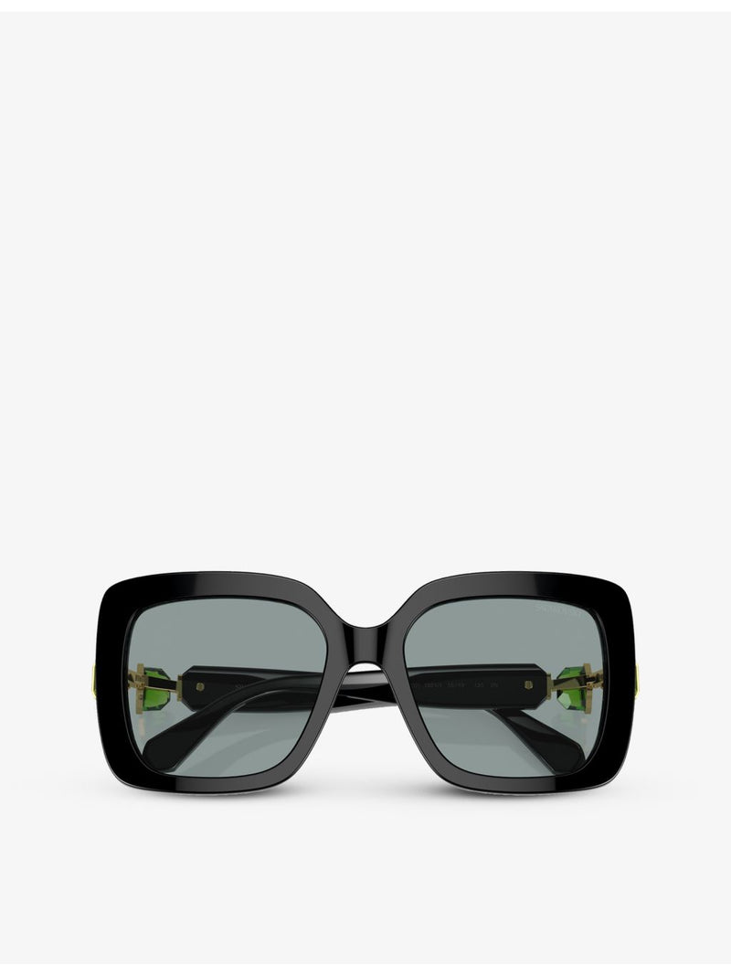 Swarovski sunglasses SK6001 square-frame acetate, UK version