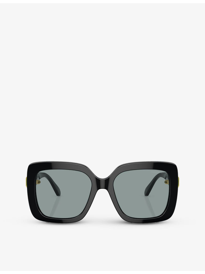 Swarovski sunglasses SK6001 square-frame acetate, UK version