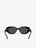 Swarovski SK6002 oval-frame gem-embellished acetate sunglasses, imported from the UK
