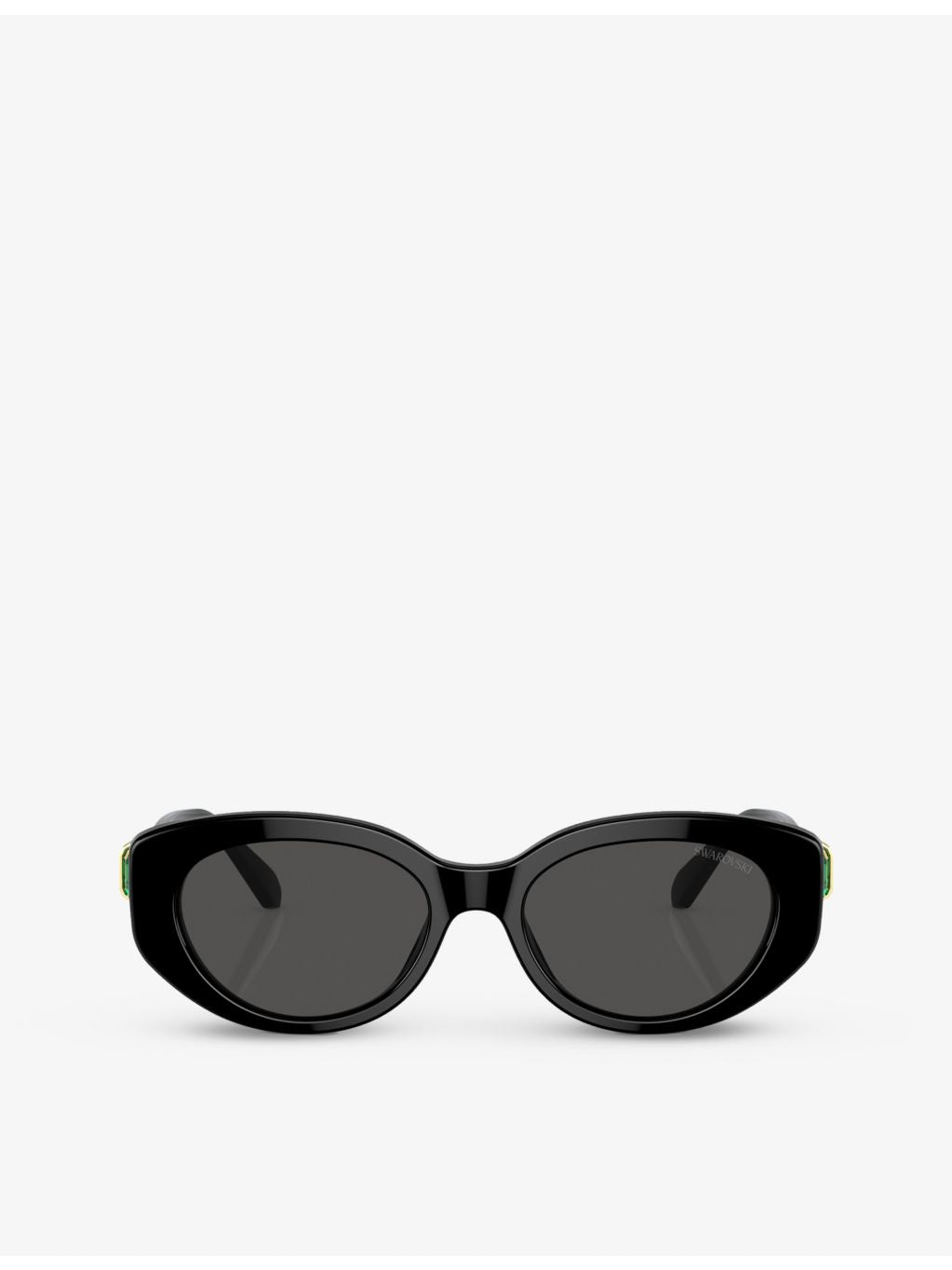 Swarovski SK6002 oval-frame gem-embellished acetate sunglasses, imported from the UK