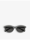 Swarovski crystal-embellished oval sunglasses SK6006 (British brand)