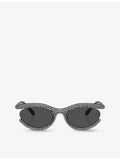 Swarovski crystal-embellished oval sunglasses SK6006 (British brand)