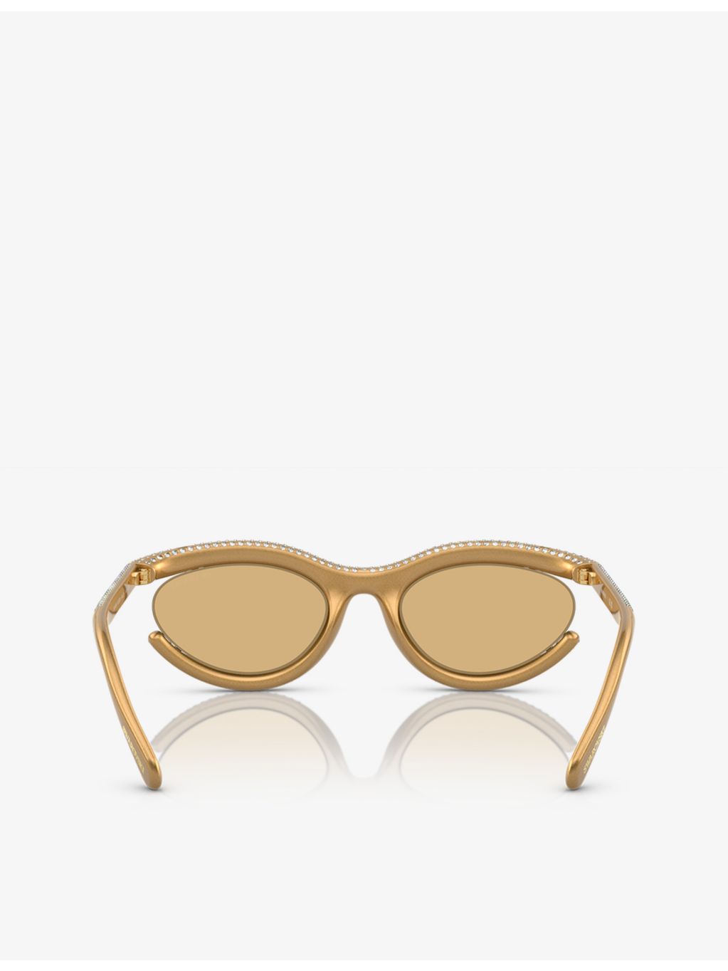 Swarovski SK6006 crystal-embellished oval-frame sunglasses, imported from the UK