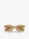 Swarovski SK6006 crystal-embellished oval-frame sunglasses, imported from the UK