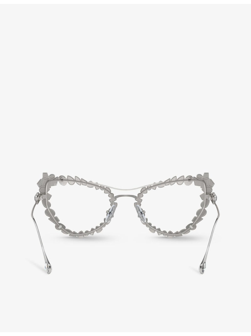 Swarovski SK7011 cat-eye gem-embellished metal optical glasses - British product