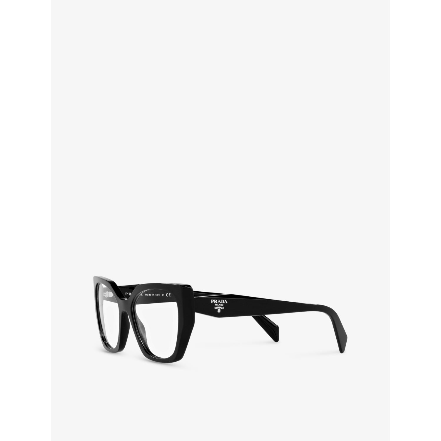 Prada acetate glasses PR 18WV irregular frame with demo lenses (British brand)