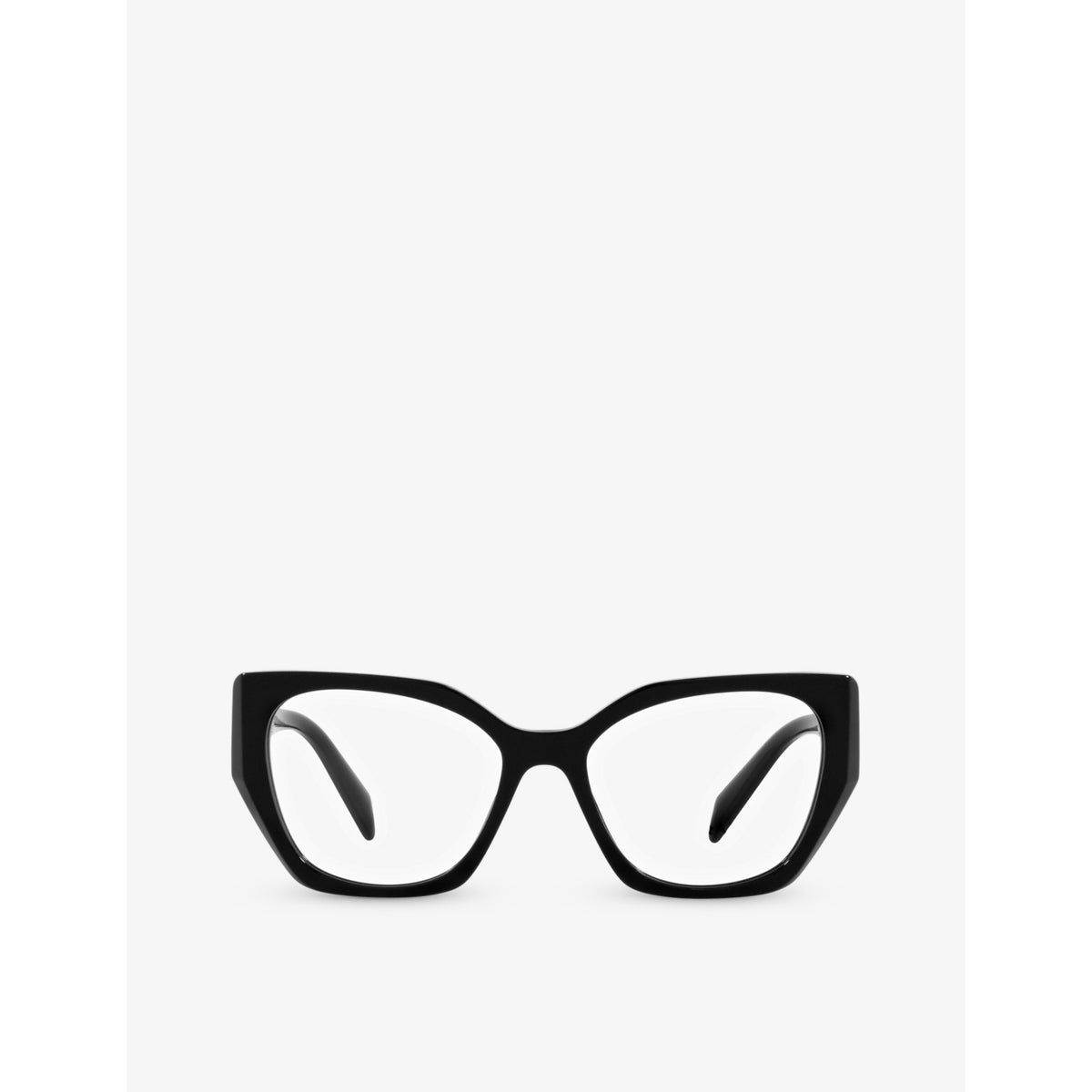 Prada acetate glasses PR 18WV irregular frame with demo lenses (British brand)