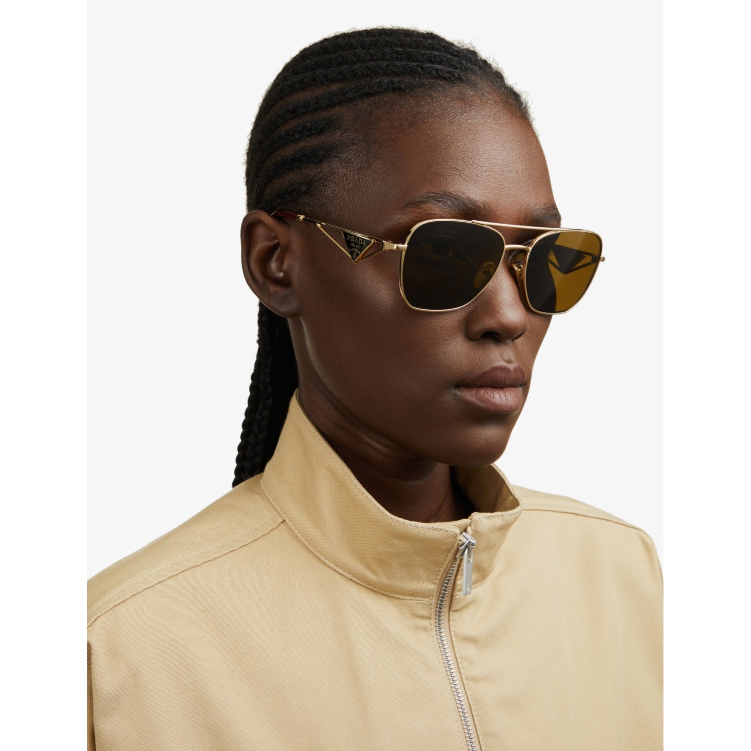 Prada PR A50S aviator metal sunglasses - British product