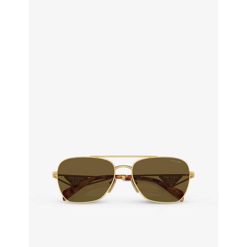 Prada PR A50S aviator metal sunglasses - British product