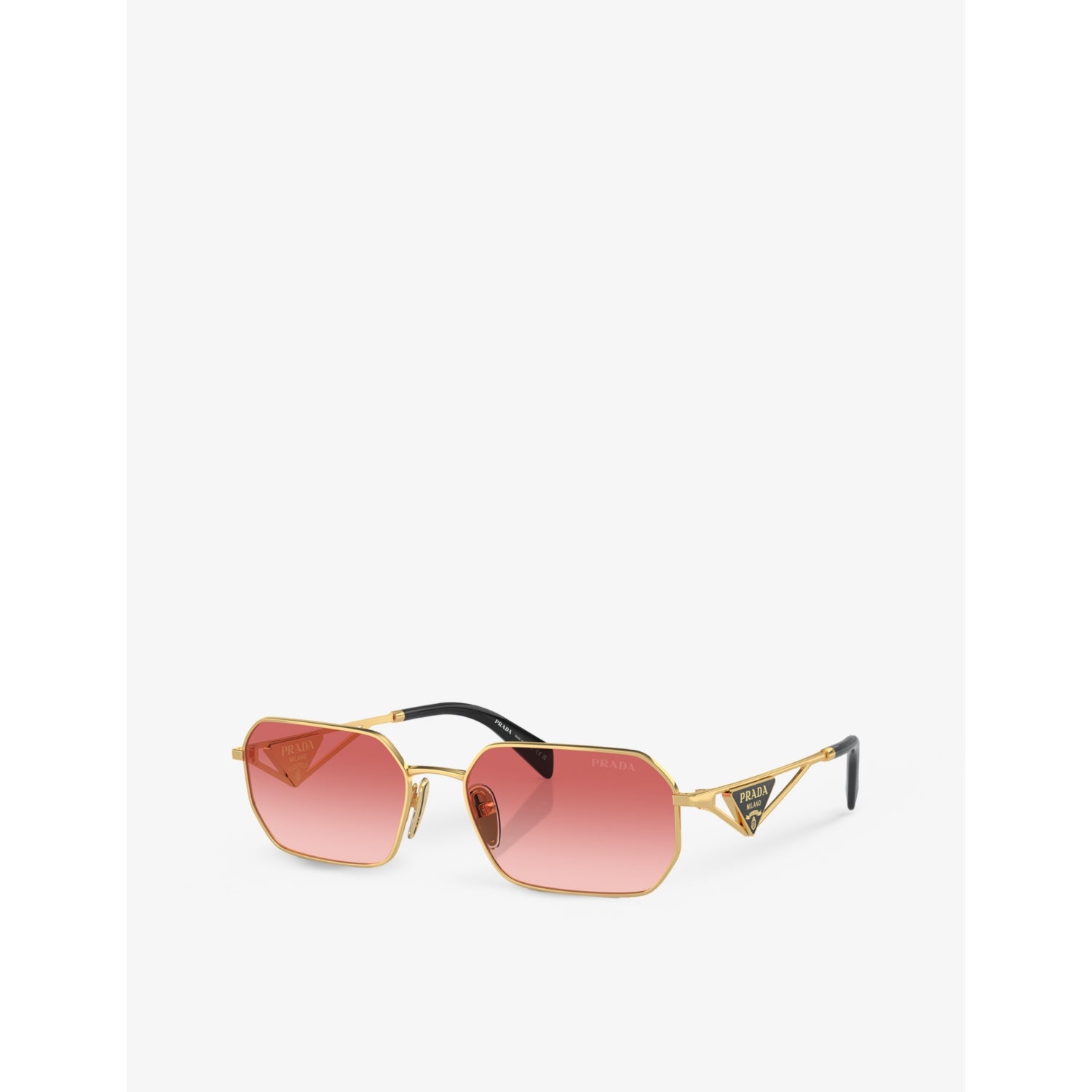 Prada irregular-frame metal sunglasses PR A51S, imported from the UK