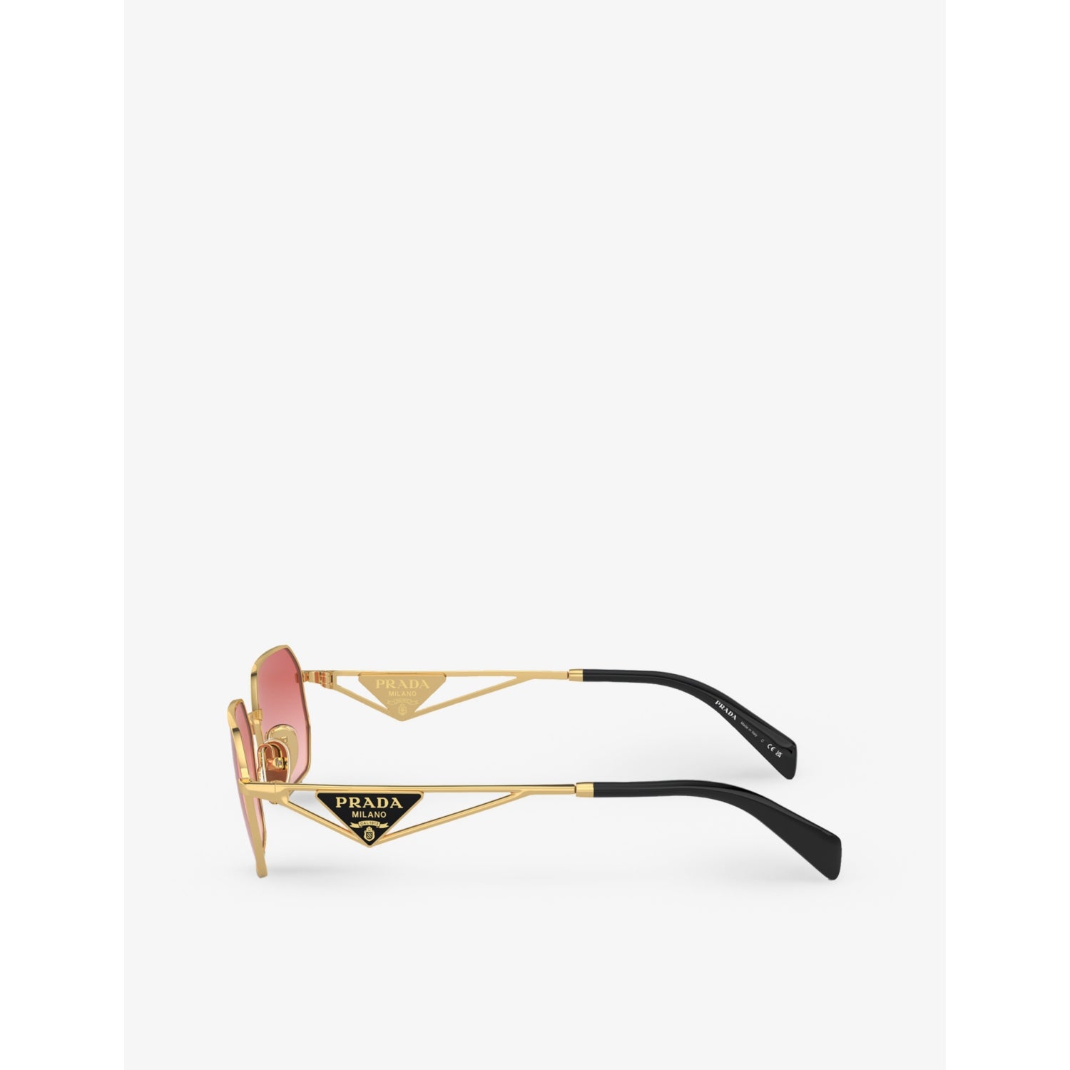 Prada irregular-frame metal sunglasses PR A51S, imported from the UK