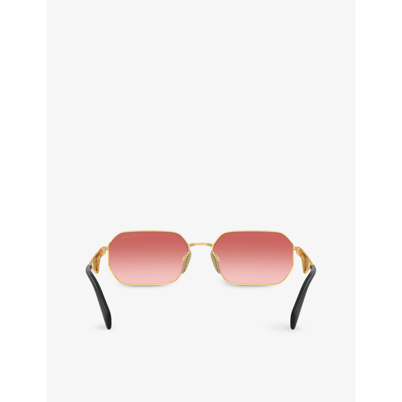 Prada irregular-frame metal sunglasses PR A51S, imported from the UK