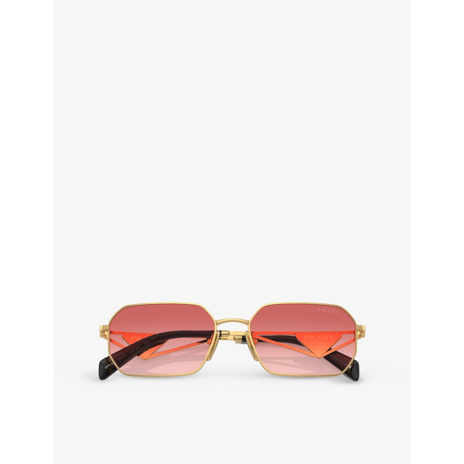 Prada irregular-frame metal sunglasses PR A51S, imported from the UK