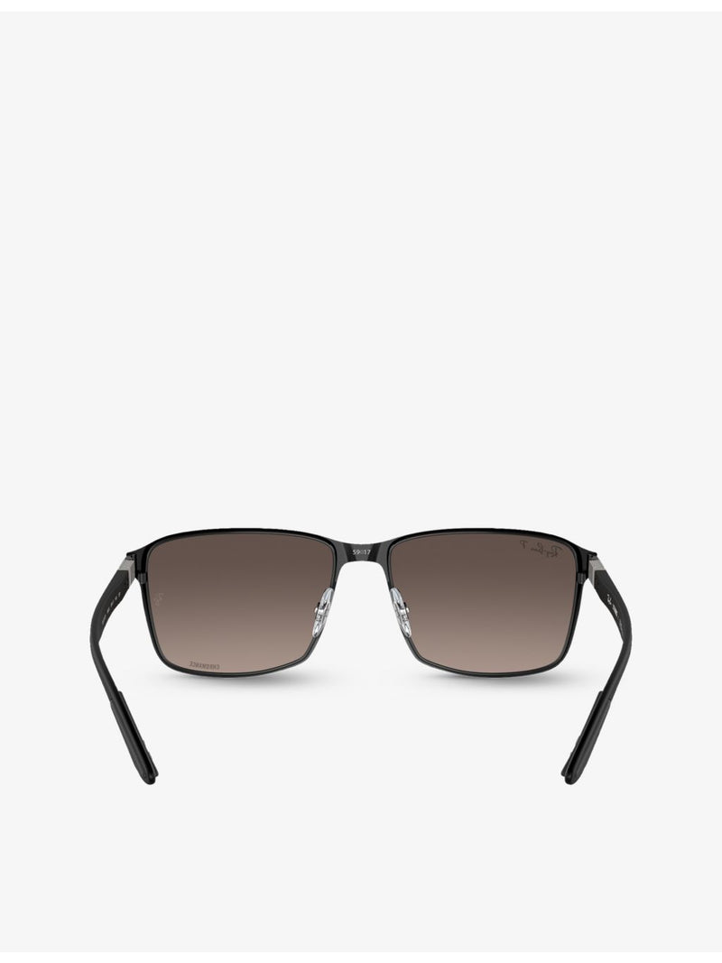 Ray-Ban Chromance square-frame metal sunglasses, imported from the UK
