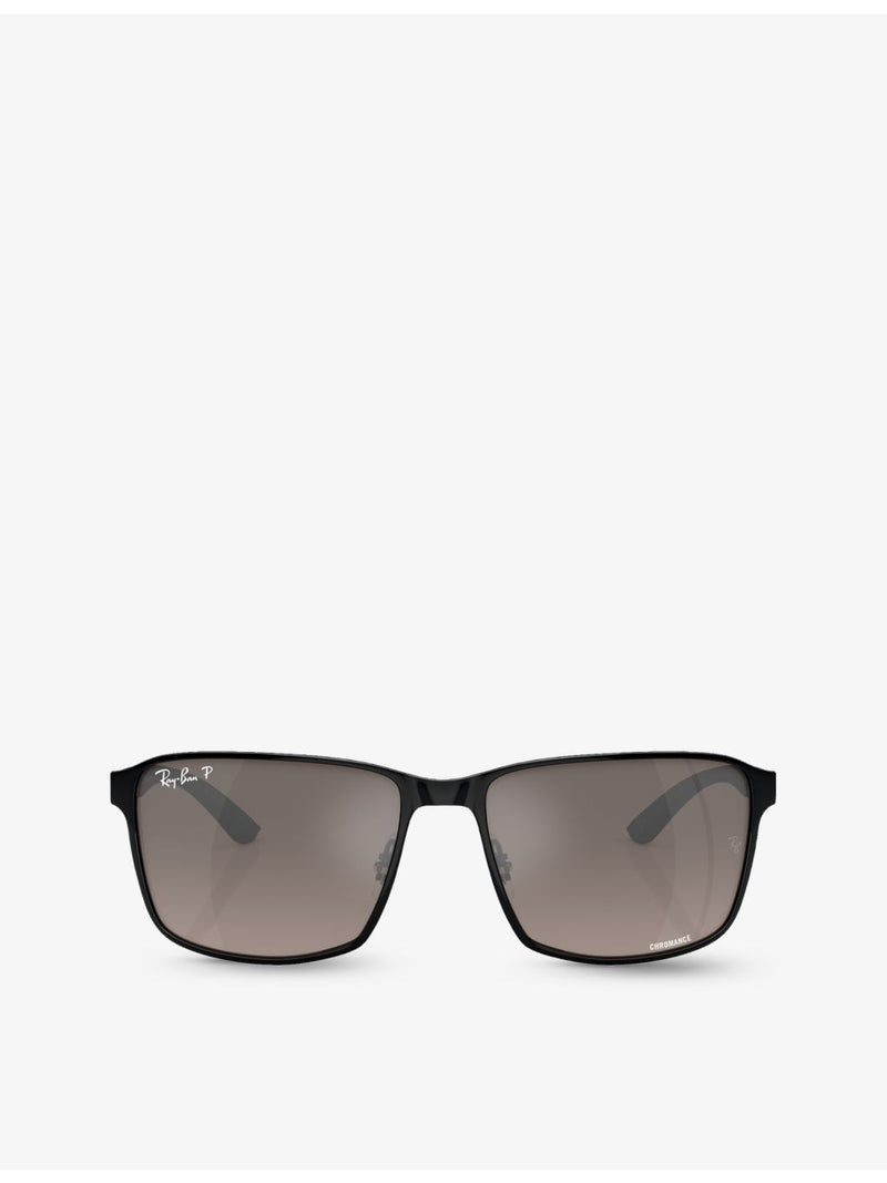 Ray-Ban Chromance square-frame metal sunglasses, imported from the UK