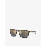 Ray-Ban Chromance square metal sunglasses with tinted lenses, imported from the UK