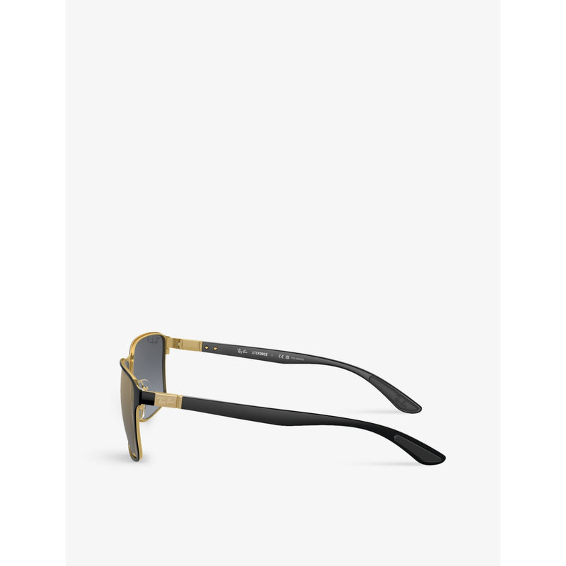 Ray-Ban Chromance square metal sunglasses with tinted lenses, imported from the UK