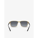 Ray-Ban Chromance square metal sunglasses with tinted lenses, imported from the UK
