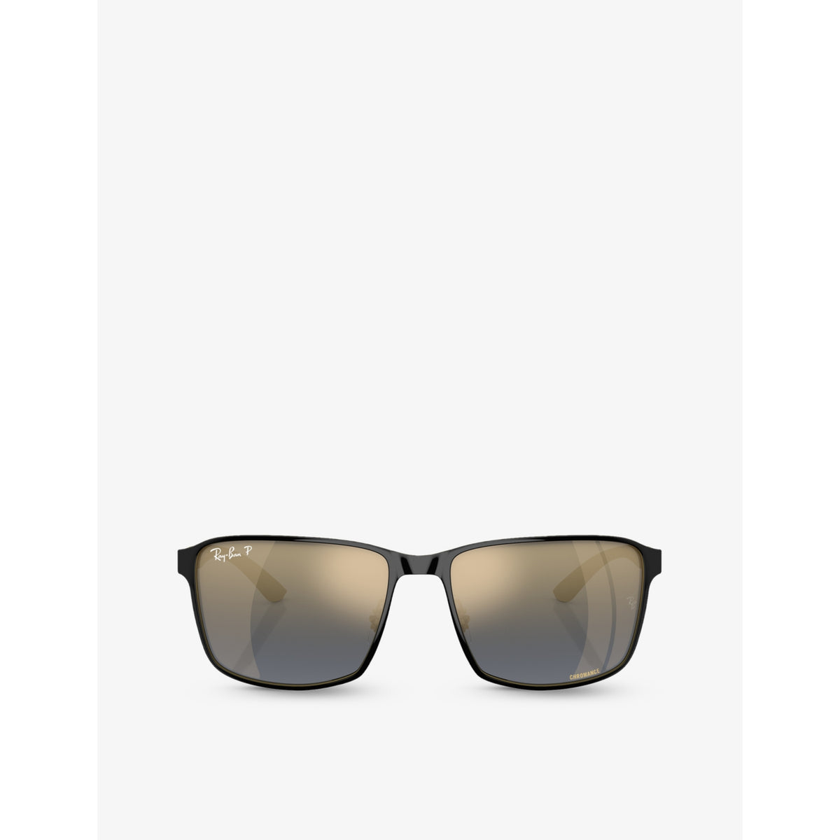 Ray-Ban Chromance square metal sunglasses with tinted lenses, imported from the UK