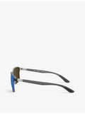 Ray-Ban Chromance square-frame metal sunglasses, imported from the UK